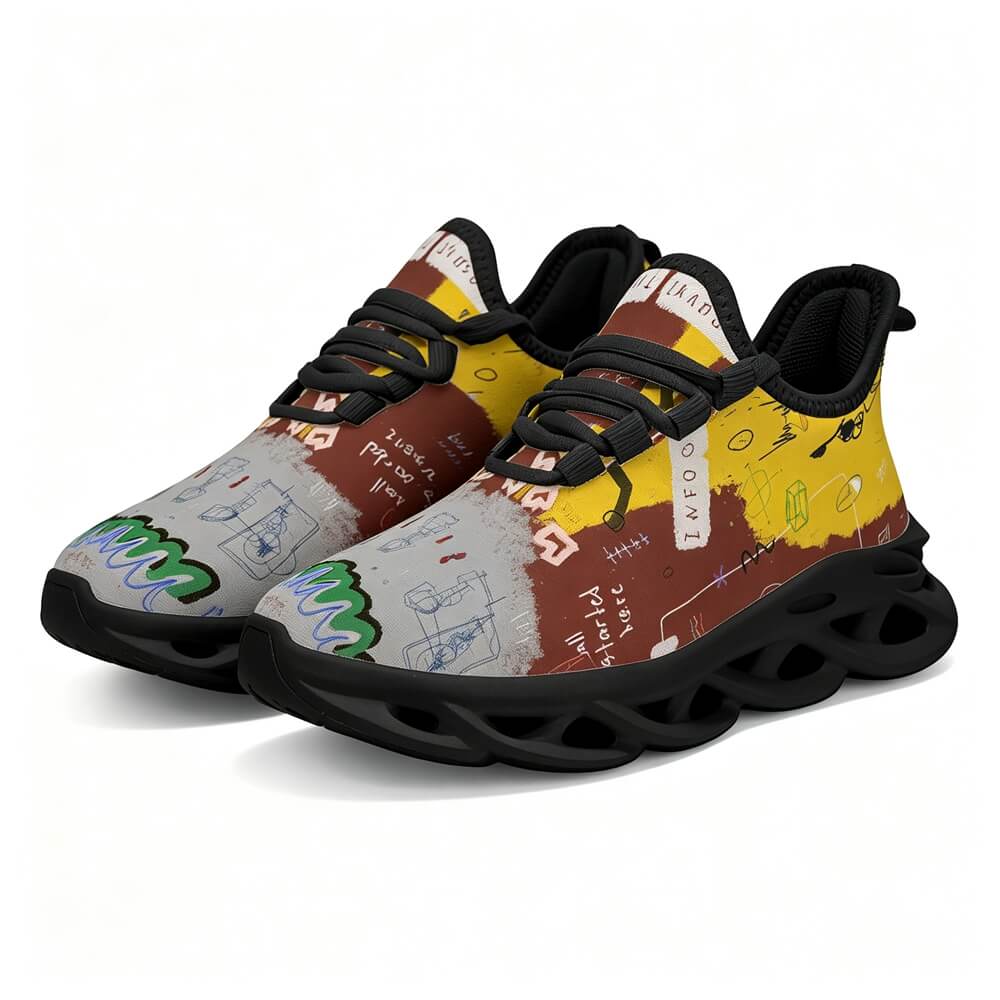 Limited Edition Abstract Graffiti Custom Sneaks Blending Raw Street Culture Drop