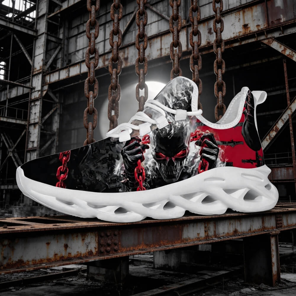 Midnight Chained Phantom Custom Sneaks Radiating Raw Metal Essence