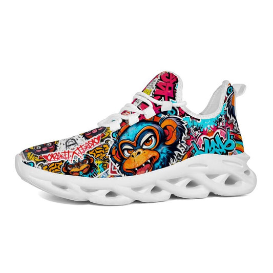 Exclusive Rebel Monkey Mascot Custom Sneaks Embodying Raw Street Culture