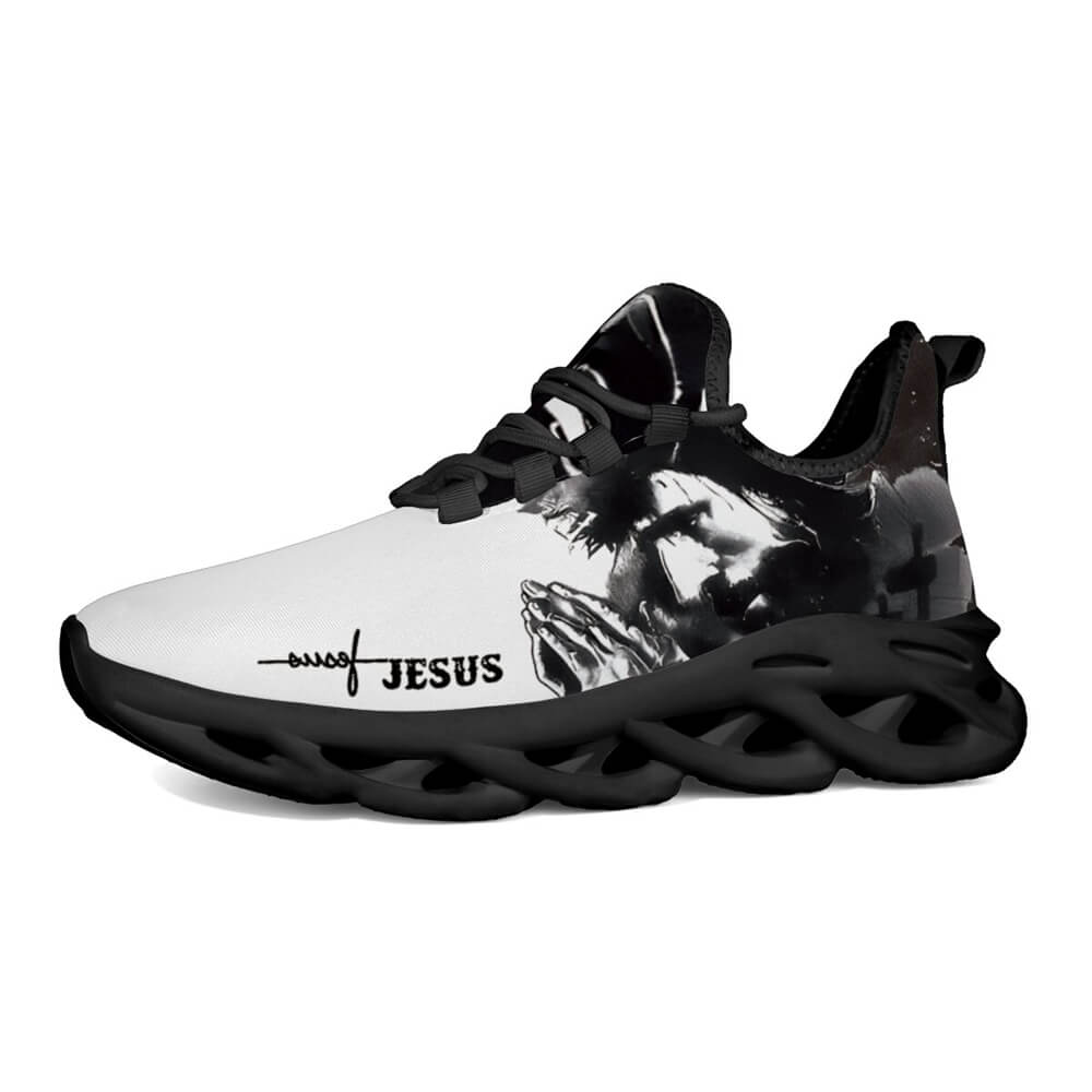 Exclusive Jesus Christ Praying Custom Sneaks Infused With Spiritual Art