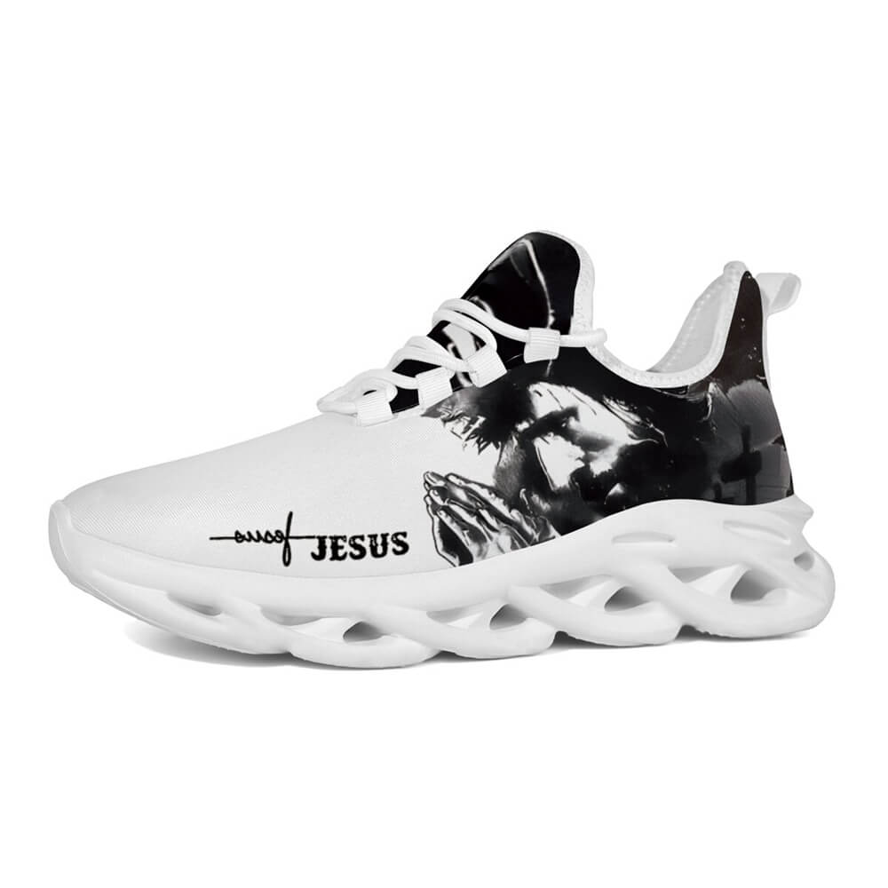 Exclusive Jesus Christ Praying Custom Sneaks Infused With Spiritual Art