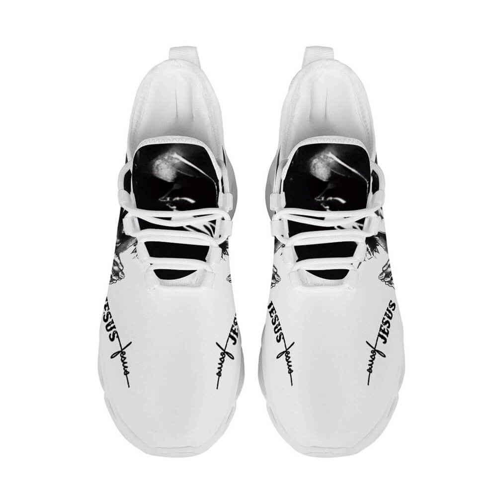 Exclusive Jesus Christ Praying Custom Sneaks Infused With Spiritual Art