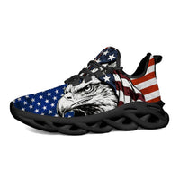 Signature Patriotic American Eagle Custom Sneaks Echoing Raw American Cred