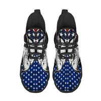 Signature Patriotic American Eagle Custom Sneaks Echoing Raw American Cred