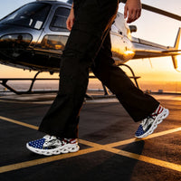 Signature Patriotic American Eagle Custom Sneaks Echoing Raw American Cred
