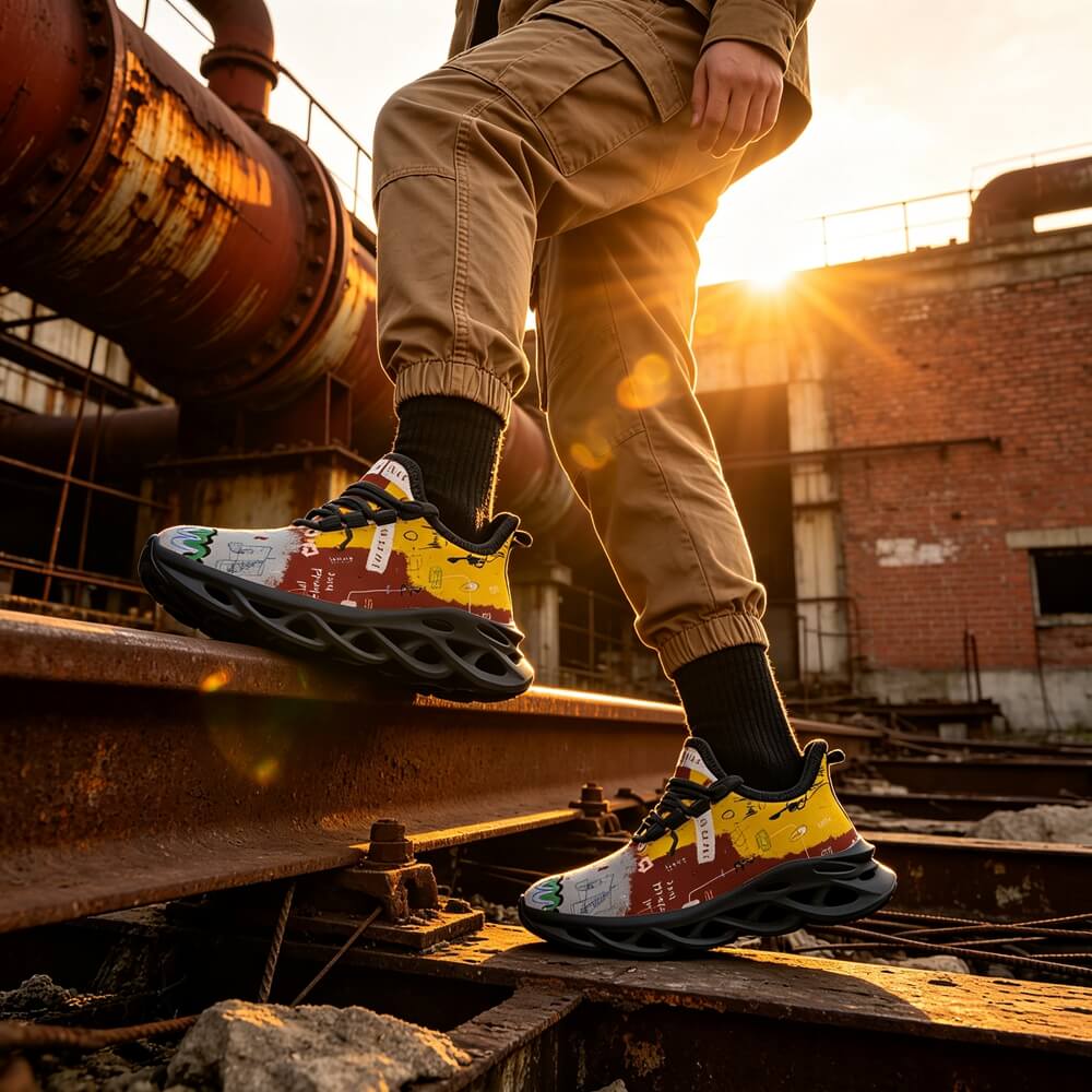 Limited Edition Abstract Graffiti Custom Sneaks Blending Raw Street Culture Drop