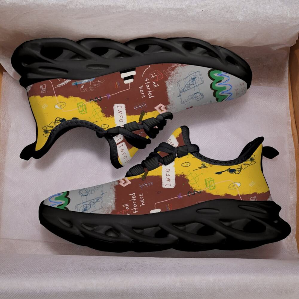 Limited Edition Abstract Graffiti Custom Sneaks Blending Raw Street Culture Drop