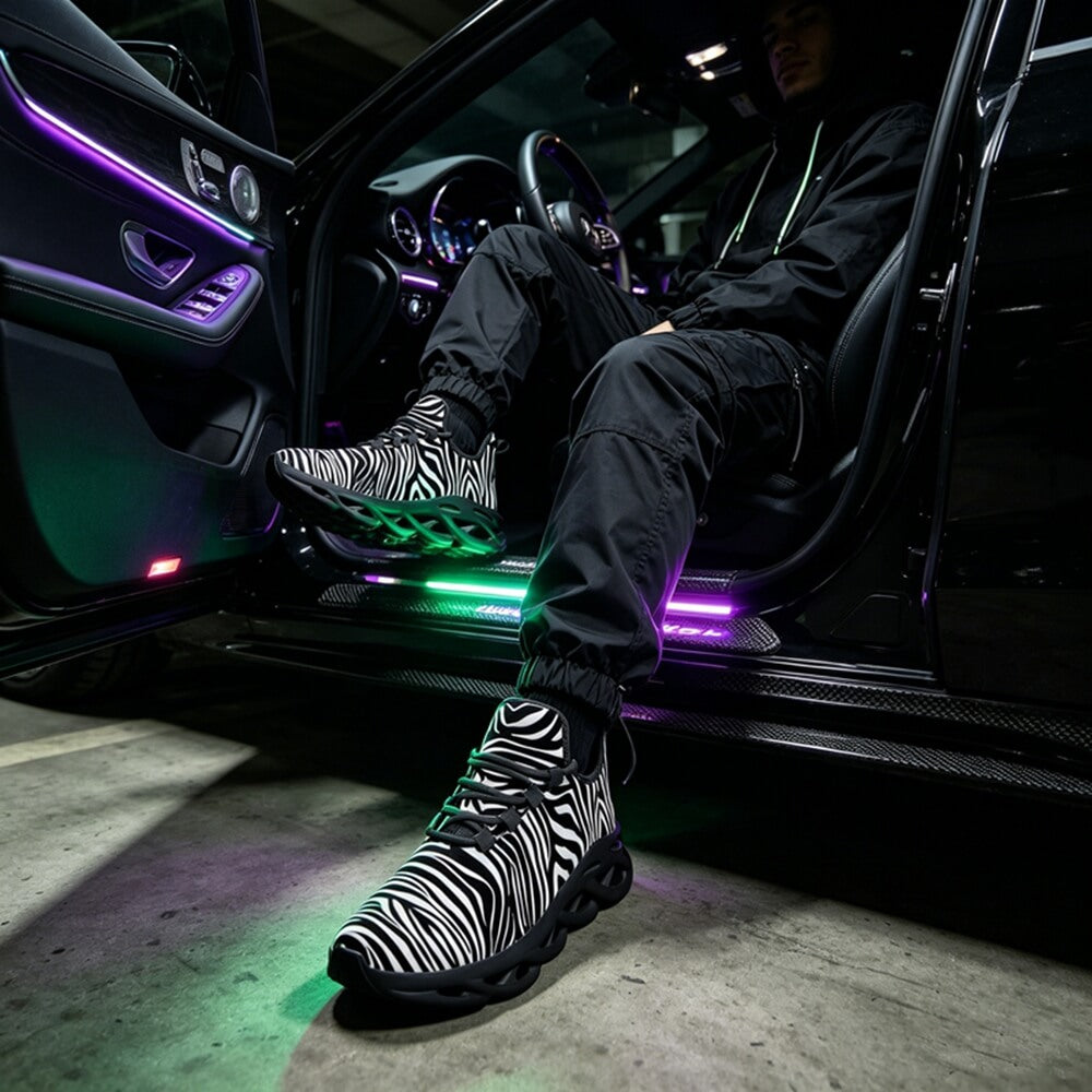 Exclusive Black & White Zebra Custom Sneaks Inspired By Urban Culture