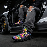 Signature Sugar Skull Pop Collage Custom Sneaks Echoing Cyber Pop Culture Drop