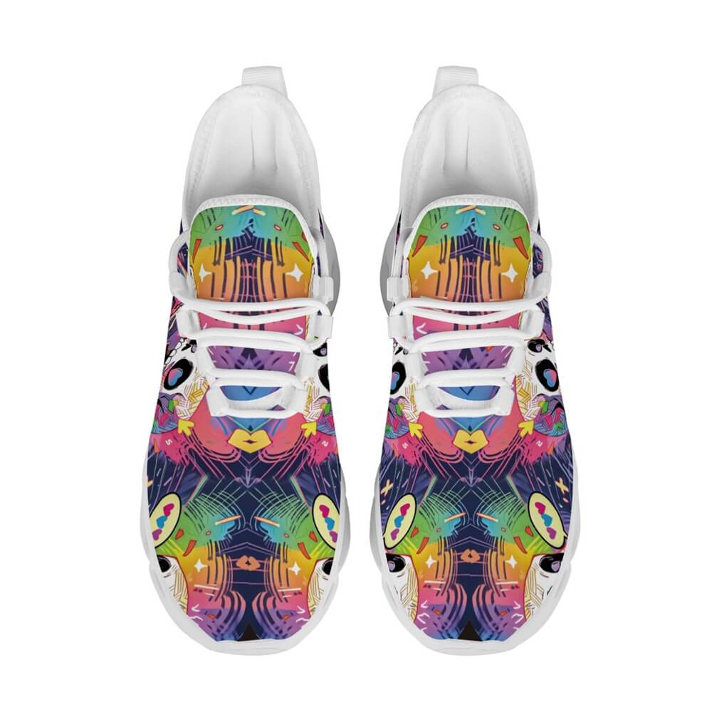 Signature Sugar Skull Pop Collage Custom Sneaks Echoing Cyber Pop Culture Drop