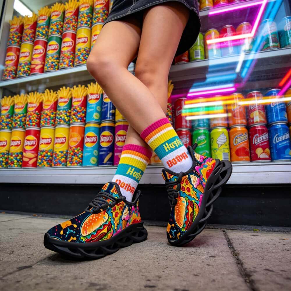 Exclusive Fast Food & Ice Cream Custom Sneaks Embodying Raw Street Culture