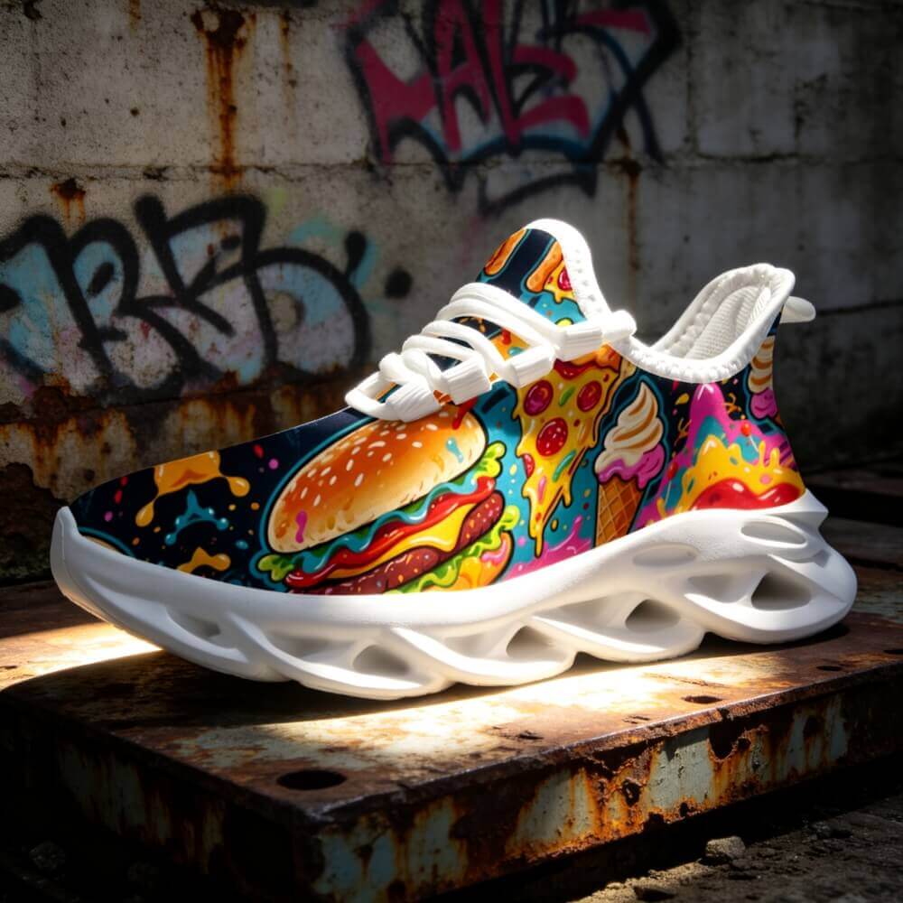 Exclusive Fast Food & Ice Cream Custom Sneaks Embodying Raw Street Culture