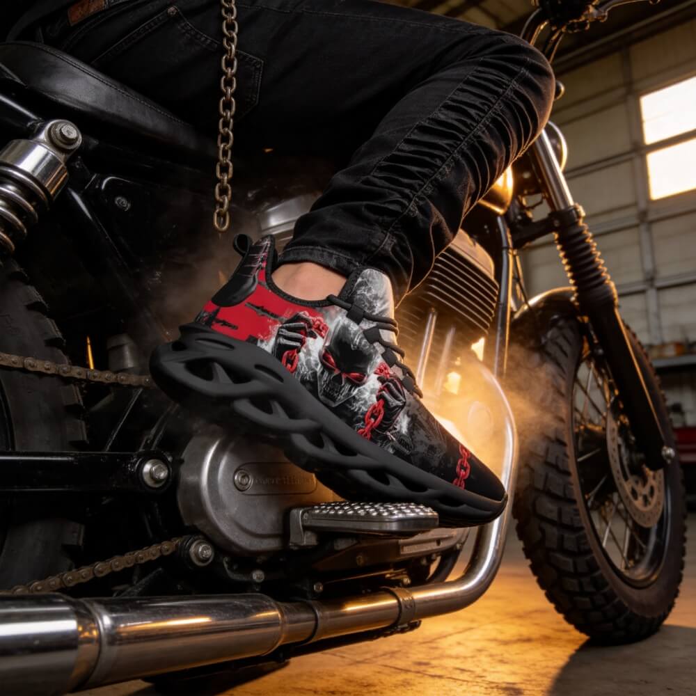 Midnight Chained Phantom Custom Sneaks Radiating Raw Metal Essence