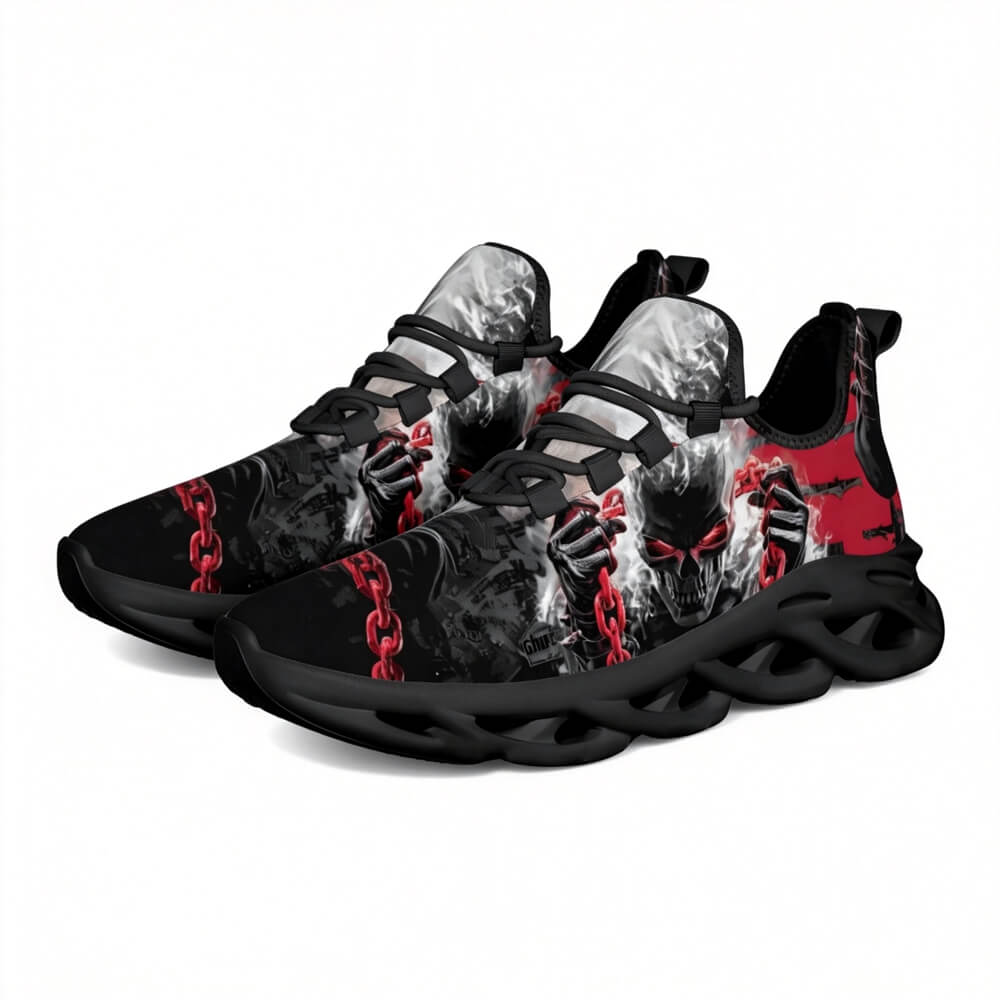 Midnight Chained Phantom Custom Sneaks Radiating Raw Metal Essence