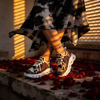Limited Edition Baroque Skull & Roses Custom Sneaks with Retro Grunge Vibe