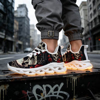 Limited Edition Baroque Skull & Roses Custom Sneaks with Retro Grunge Vibe