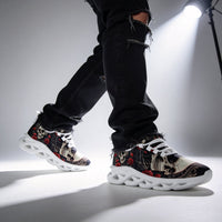 Limited Edition Baroque Skull & Roses Custom Sneaks with Retro Grunge Vibe