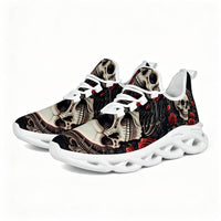 Limited Edition Baroque Skull & Roses Custom Sneaks with Retro Grunge Vibe