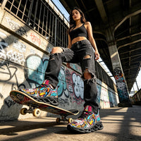 Exclusive Rebel Monkey Mascot Custom Sneaks Embodying Raw Street Culture