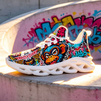 Exclusive Rebel Monkey Mascot Custom Sneaks Embodying Raw Street Culture