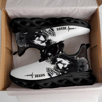 Exclusive Jesus Christ Praying Custom Sneaks Infused With Spiritual Art