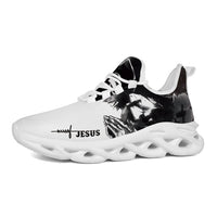 Exclusive Jesus Christ Praying Custom Sneaks Infused With Spiritual Art