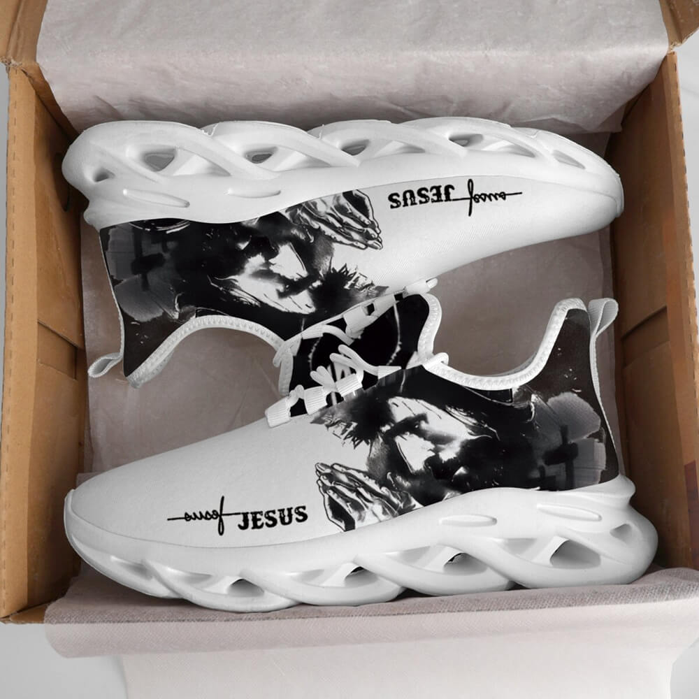 Exclusive Jesus Christ Praying Custom Sneaks Infused With Spiritual Art