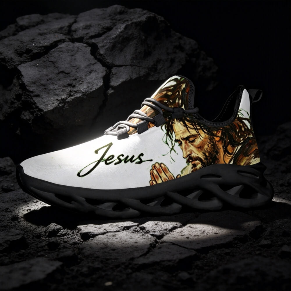 Signature Praying Hands & Faith Custom Sneaks Echoing Raw Street Cred