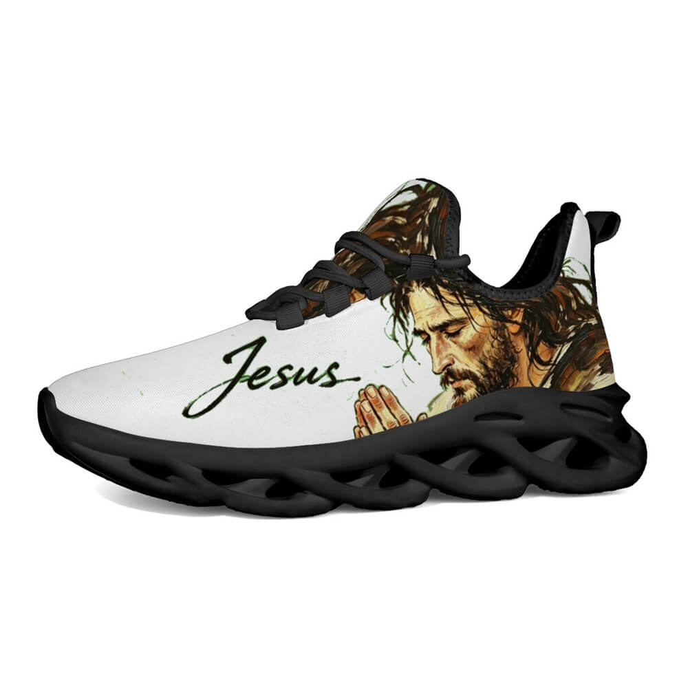 Signature Praying Hands & Faith Custom Sneaks Echoing Raw Street Cred