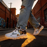 Signature Praying Hands & Faith Custom Sneaks Echoing Raw Street Cred