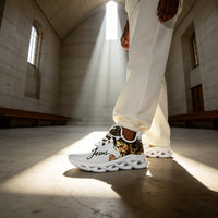 Signature Praying Hands & Faith Custom Sneaks Echoing Raw Street Cred