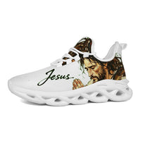 Signature Praying Hands & Faith Custom Sneaks Echoing Raw Street Cred