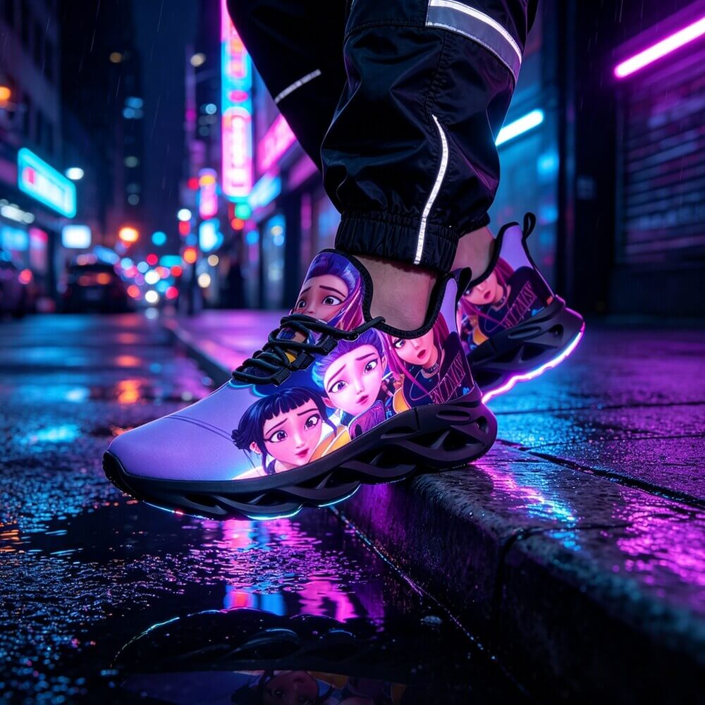 Exclusive Selfie Mode Anime Girls Custom Sneaks Inspired By Cyber Pop Culture