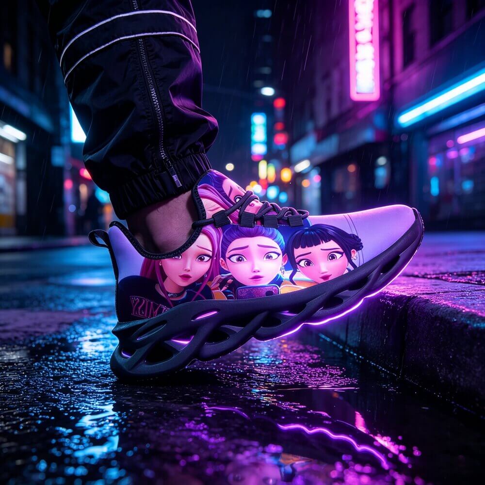 Exclusive Selfie Mode Anime Girls Custom Sneaks Inspired By Cyber Pop Culture