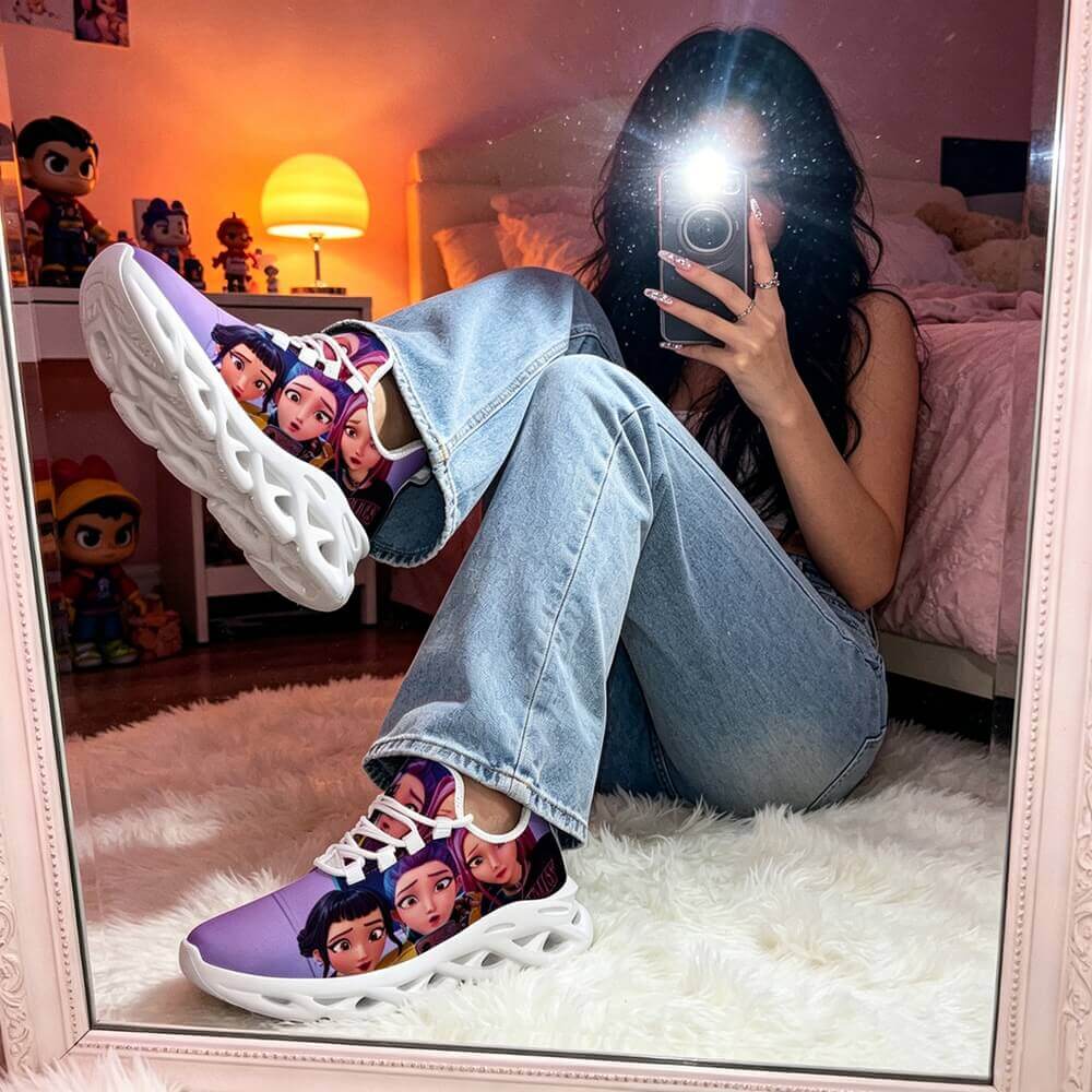 Exclusive Selfie Mode Anime Girls Custom Sneaks Inspired By Cyber Pop Culture