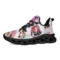 K-Pop Idol Girls Heart Gesture Custom Sneaks Embodying Harajuku Otaku Vibe