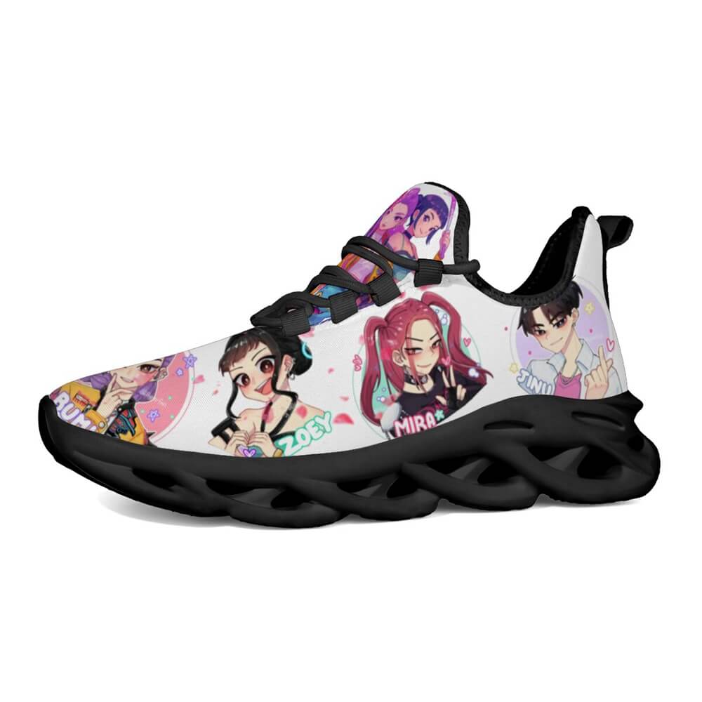 K-Pop Idol Girls Heart Gesture Custom Sneaks Embodying Harajuku Otaku Vibe