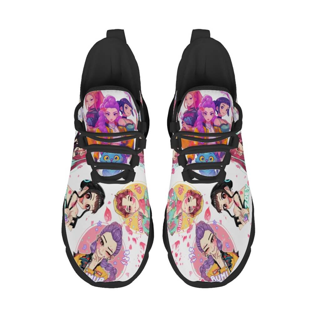 K-Pop Idol Girls Heart Gesture Custom Sneaks Embodying Harajuku Otaku Vibe