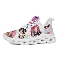 K-Pop Idol Girls Heart Gesture Custom Sneaks Embodying Harajuku Otaku Vibe