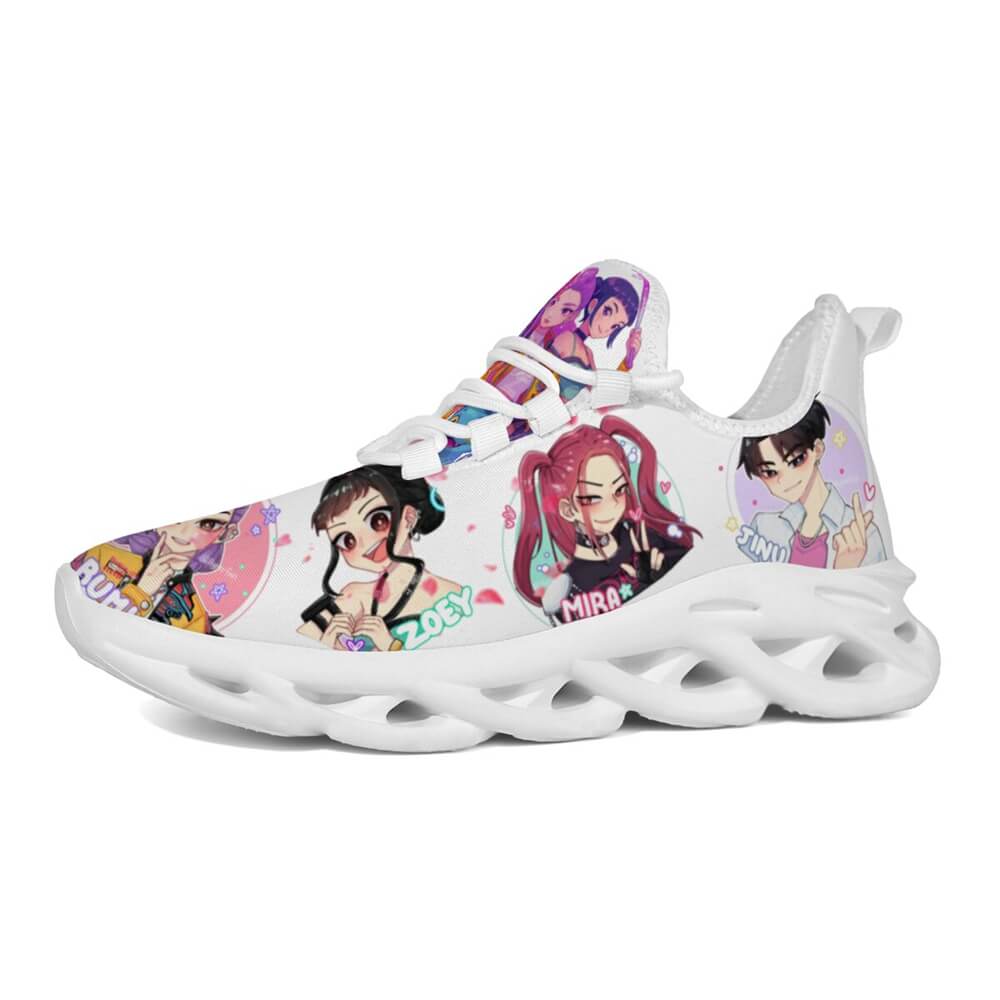 K-Pop Idol Girls Heart Gesture Custom Sneaks Embodying Harajuku Otaku Vibe