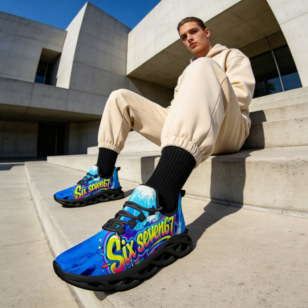 Exclusive 67 Graffiti Lettering Custom Sneaks Echoing Raw Street Culture