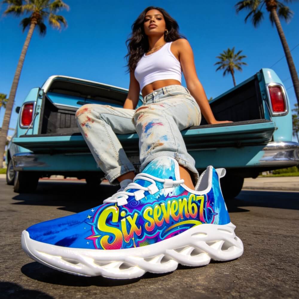 Exclusive 67 Graffiti Lettering Custom Sneaks Echoing Raw Street Culture