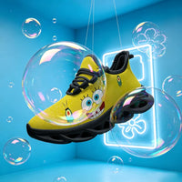 High-Contrast Yellow Sponge Custom Sneaks Inspired By Arcade Otaku Vibe