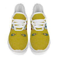High-Contrast Yellow Sponge Custom Sneaks Inspired By Arcade Otaku Vibe