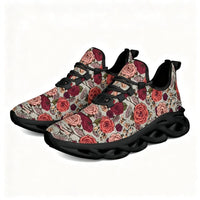 Signature Muted Red Floral Custom Sneaks Inspired By Fashion Statements