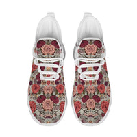 Signature Muted Red Floral Custom Sneaks Inspired By Fashion Statements